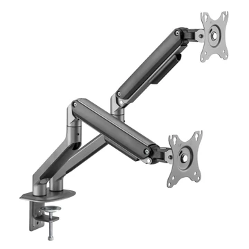 Gembird MA-DA2-05 Desk mounted adjustable double monitor arm 17"-32" Space Grey