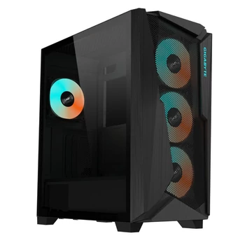 Gigabyte C301G RGB Lighting Edzett üveg fekete