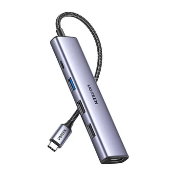 UGREEN CM478 USB-C – HDMI + USB-A 3.0 + USB-A 2.0 + PD adapter szürke (15495) UGREEN CM478 USB-C – HDMI + USB-A 3.0 + USB-A 2.0 + PD adapter szürke (15495)