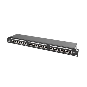 Lanberg Patch panel CAT6 UTP 24 PORT 1U 19" árnyékolt fekete (PPS6-1024-B) Lanberg Patch panel CAT6 UTP 24 PORT 1U 19" árnyékolt fekete (PPS6-1024-B)