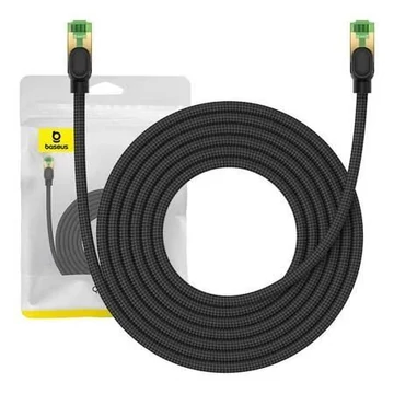 Baseus Braided Cat8 Ethernet RJ45 hálózati kábel 40Gbps, 5m fekete (B0013320C111-05) Baseus Braided Cat8 Ethernet RJ45 hálózati kábel 40Gbps, 5m fekete (B0013320C111-05)