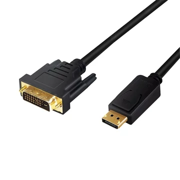 LogiLink DisplayPort apa - DVI-D(24+1) Dual Link apa kábel fekete 5m (CV0133) LogiLink DisplayPort apa - DVI-D(24+1) Dual Link apa kábel fekete 5m (CV0133)