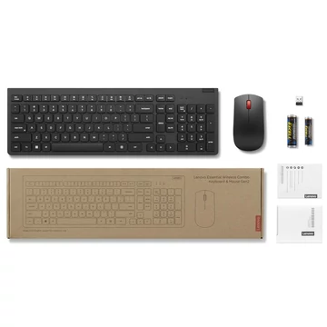 LENOVO Essential Plus Gen2 vezeték nélküli billentyűzet+ egér HU fekete LENOVO Essential Plus Gen2 vezeték nélküli billentyűzet+ egér HU fekete