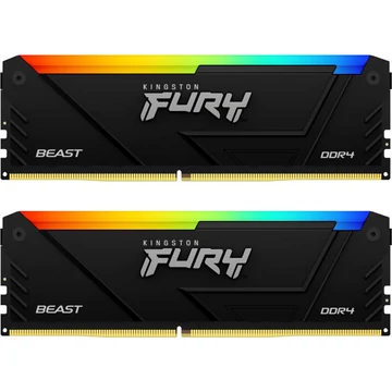 Kingston 16GB DDR4 3200MHz Kit(2x8GB) Fury Beast RGB fekete