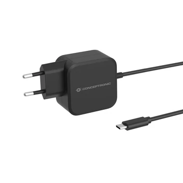 Conceptronic OZUL04BE 67W GaN USB PD Charger Built-in USB-C Cable Black Conceptronic OZUL04BE 67W GaN USB PD Charger Built-in USB-C Cable Black