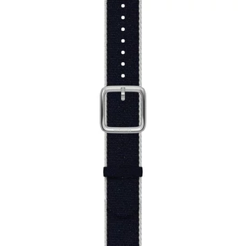 Withings Recycled Woven PET Wristband 18mm Navy Blue, White & Silver