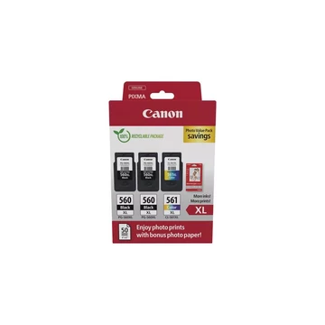 Canon PG-560XL X2 + CL-561XL eredeti tintapatron multipack + fotópapír