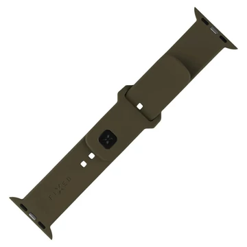 FIXED szilikon óraszíj Apple Watch 38/40/41mm-es okosórákhoz, oliva