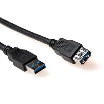 ACT USB 3.0 A male to USB A female 0,5m fekete