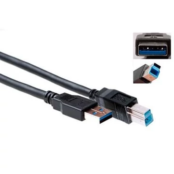 ACT USB 3.0 A male to USB B male 0,5m fekete