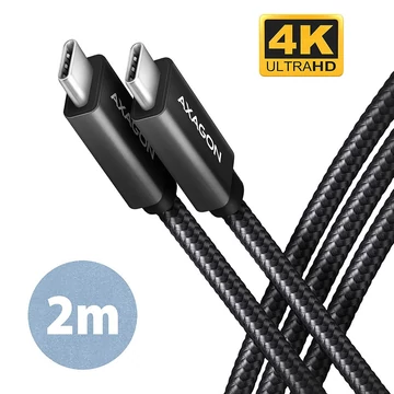 AXAGON BUCM32-CM05AB Speed+ USB-C <> USB 20Gbps cable 50cm Black