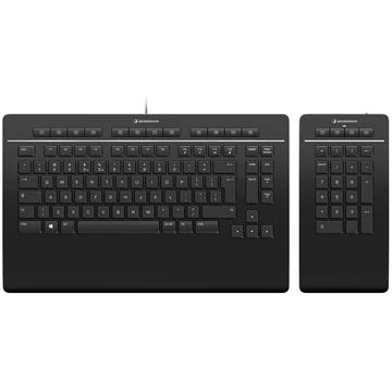 3D Connexion Wireless Bluetooth Keyboard Pro with Numpad Black US