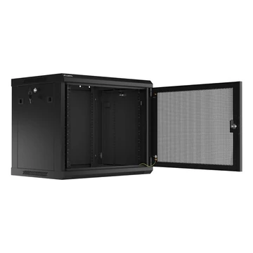 Lanberg 19" 9U Falra szerelhető Rackszekrény Black