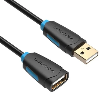 Vention USB-A 2.0/M to USB-A 2.0/F cable 1,5m Black