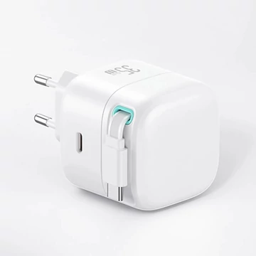 Usams CC202TC02 Hálózati töltő 1xUSB-C aljzattal + USB-C kábel 35W GaN White Usams CC202TC02 Hálózati töltő 1xUSB-C aljzattal + USB-C kábel 35W GaN White