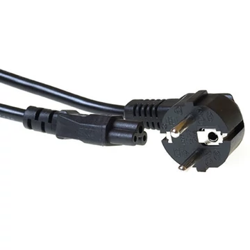 ACT AK5407 Powercord mains connector Schuko CEE 7/7 male (angled) - C5 IEC 0,5m Black ACT AK5407 Powercord mains connector Schuko CEE 7/7 male (angled) - C5 IEC 0,5m Black