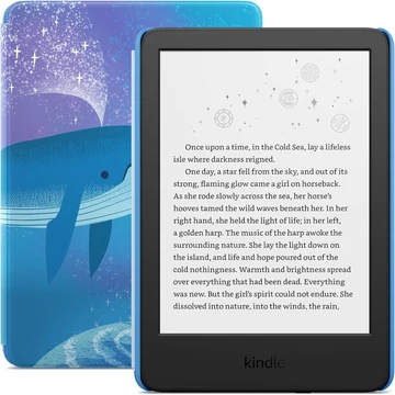 Amazon Kindle Kids (2024) 6" E-book olvasó 16GB Space Whale Design (Reklámmentes)