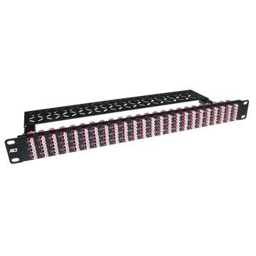 ACT Fiber panel high density 96 connections / 192 fibers LC multimode OM4 ACT Fiber panel high density 96 connections / 192 fibers LC multimode OM4