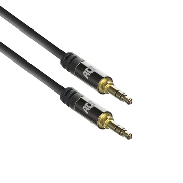 ACT High Quality audio connection cable 3.5 mm stereo jack male to male 15m Black ACT High Quality audio connection cable 3.5 mm stereo jack male to male 15m Black
