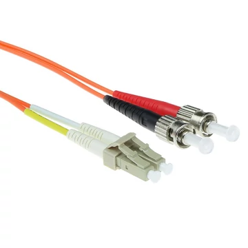 ACT LSZH Multimode 50/125 OM2 fiber cable duplex with LC and ST connectors 5m Orange ACT LSZH Multimode 50/125 OM2 fiber cable duplex with LC and ST connectors 5m Orange
