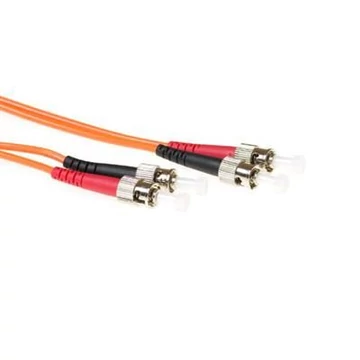 ACT LSZH Multimode 50/125 OM2 fiber cable duplex with ST connectors 50m Orange ACT LSZH Multimode 50/125 OM2 fiber cable duplex with ST connectors 50m Orange