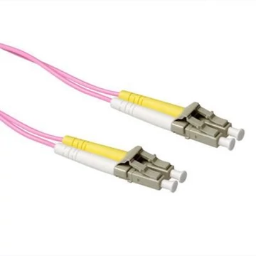 ACT LSZH Multimode 50/125 OM4 fiber patch cable duplex with LC connectors 4m Pink ACT LSZH Multimode 50/125 OM4 fiber patch cable duplex with LC connectors 4m Pink