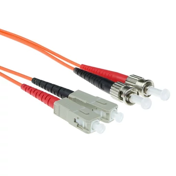 ACT LSZH Multimode 62.5/125 OM1 fiber cable duplex with ST and SC connectors 30m Orange ACT LSZH Multimode 62.5/125 OM1 fiber cable duplex with ST and SC connectors 30m Orange