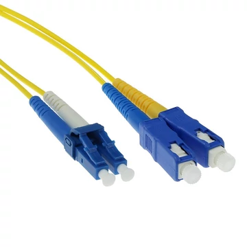 ACT LSZH Singlemode 9/125 OS2 fiber cable duplex with LC and SC connectors 2m Yellow ACT LSZH Singlemode 9/125 OS2 fiber cable duplex with LC and SC connectors 2m Yellow