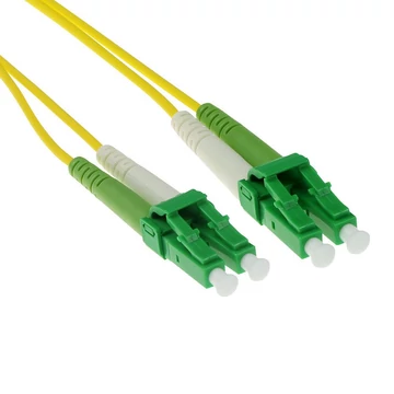 ACT LSZH Singlemode 9/125 OS2 fiber cable duplex with LC/APC8 connectors 1,5m Yellow ACT LSZH Singlemode 9/125 OS2 fiber cable duplex with LC/APC8 connectors 1,5m Yellow