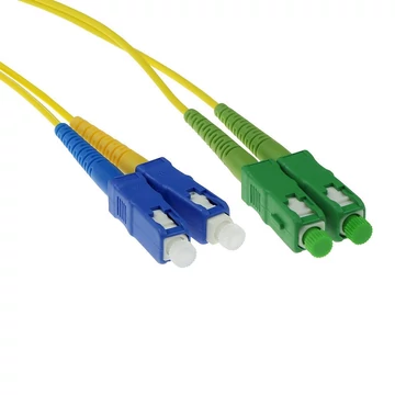 ACT LSZH Singlemode 9/125 OS2 fiber patch cable duplex with SC/APC and SC/PC connectors 5m Yellow ACT LSZH Singlemode 9/125 OS2 fiber patch cable duplex with SC/APC and SC/PC connectors 5m Yellow