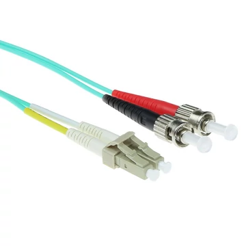 ACT LSZH Multimode 50/125 OM3 fiber cable duplex with LC and ST connectors 1,5m Blue ACT LSZH Multimode 50/125 OM3 fiber cable duplex with LC and ST connectors 1,5m Blue