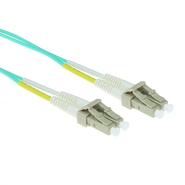 ACT LSZH Multimode 50/125 OM3 fiber cable duplex with LC connectors 12m Blue ACT LSZH Multimode 50/125 OM3 fiber cable duplex with LC connectors 12m Blue