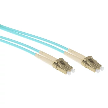 ACT Multimode 50/125 OM3 duplex armored fiber patch cable with LC connectors 25m Blue ACT Multimode 50/125 OM3 duplex armored fiber patch cable with LC connectors 25m Blue