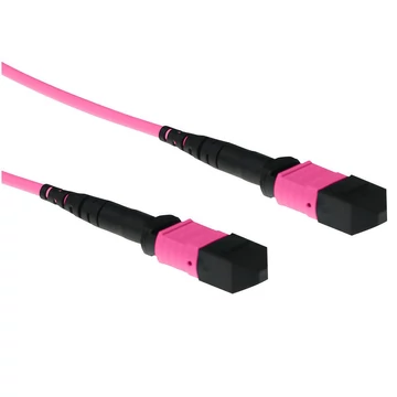 ACT Multimode 50/125 OM4 polarity B fiber cable with MTP female connectors 7m Pink ACT Multimode 50/125 OM4 polarity B fiber cable with MTP female connectors 7m Pink