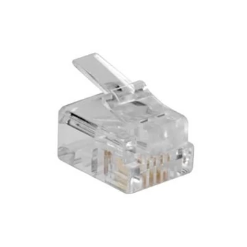 ACT RJ11 (6P/4C) modulaire connector for round cable with stranded conductors ACT RJ11 (6P/4C) modulaire connector for round cable with stranded conductors