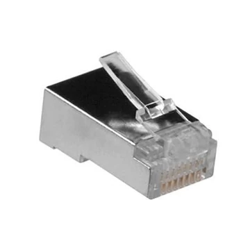 ACT RJ45 (8P/8C) shielded modulaire connector for round cable with stranded conductors ACT RJ45 (8P/8C) shielded modulaire connector for round cable with stranded conductors