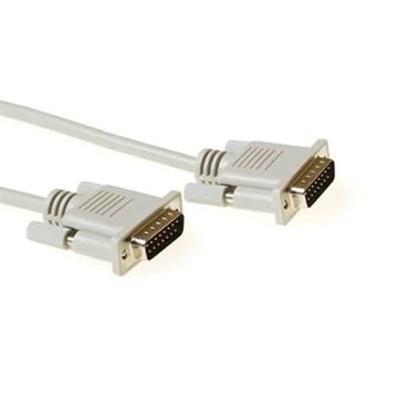 ACT Serial 1:1 connection cable 15 pin D-sub male to 15 pin D-sub male 1,8m Ivory ACT Serial 1:1 connection cable 15 pin D-sub male to 15 pin D-sub male 1,8m Ivory