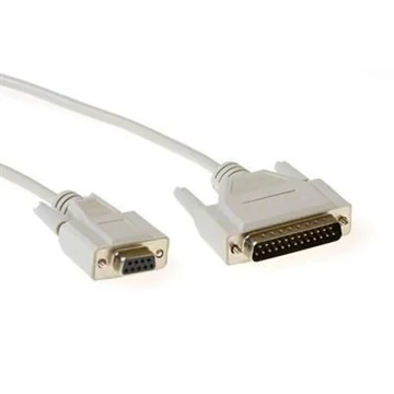 ACT Serial connection cable 9 D-sub female to 25 pin D-sub male 1,8m Ivory ACT Serial connection cable 9 D-sub female to 25 pin D-sub male 1,8m Ivory