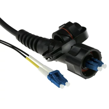 ACT Singlemode 9/125 OS2 duplex fiber cable with LC and IP67 LC connectors 20m Black ACT Singlemode 9/125 OS2 duplex fiber cable with LC and IP67 LC connectors 20m Black
