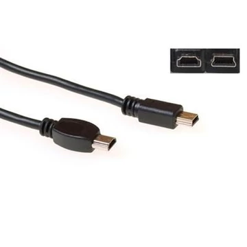 ACT USB2.0 OTG cable USB mini A5 male - USB mini B5 male cable 2m Black ACT USB2.0 OTG cable USB mini A5 male - USB mini B5 male cable 2m Black
