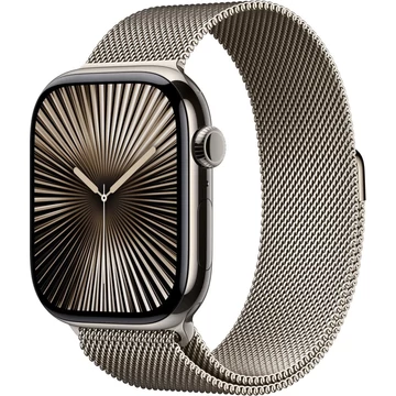 Apple Watch S10 Cellular 46mm Natural Titanium Case with Natural Milanese Loop M/L Apple Watch S10 Cellular 46mm Natural Titanium Case with Natural Milanese Loop M/L