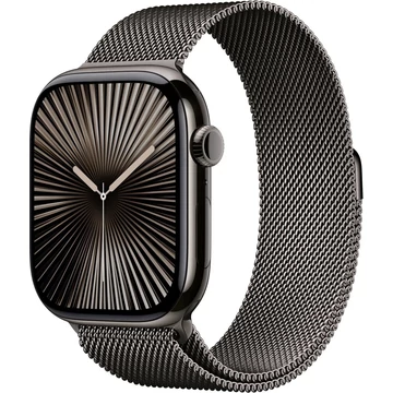 Apple Watch S10 Cellular 46mm Slate Titanium Case with Slate Milanese Loop M/L Apple Watch S10 Cellular 46mm Slate Titanium Case with Slate Milanese Loop M/L