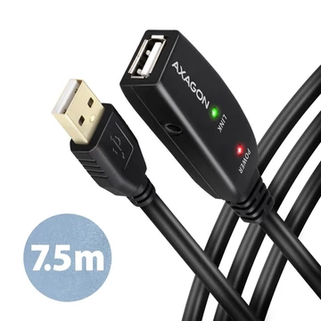 AXAGON ADR-207 USB Jelerősítő kábel 7,5m fekete