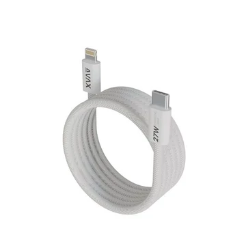Avax CB611W MAGNETY 27W USB-C - Lightning Magnetic Charger 1m fehér