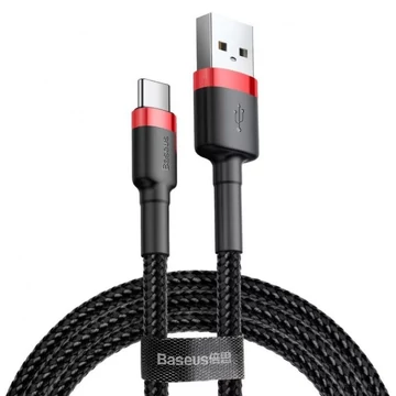 Baseus Cafule USB-C kábel 2A 3m fekete/piros