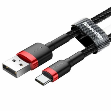 Baseus CATKLF-A91 Cafule 3A USB-USB-C kábel 0,5m fekete