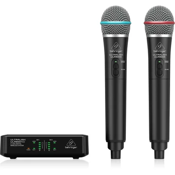 Behringer ULM302MIC High-Performance 2.4 GHz Digital Wireless System with 2 Handheld Microphones and Receiver Black Behringer ULM302MIC High-Performance 2.4 GHz Digital Wireless System with 2 Handheld Microphones and Receiver Black
