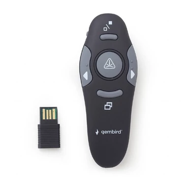 Gembird WP-L-11 Vezeték nélküli presenter piros lézerrel, fekete