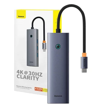 Baseus UltraJoy 6in1 Dovking Station Grey