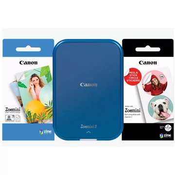 Canon Zoemini 2 Wireless Mobil Fotónyomtató Navy Blue Bundle
